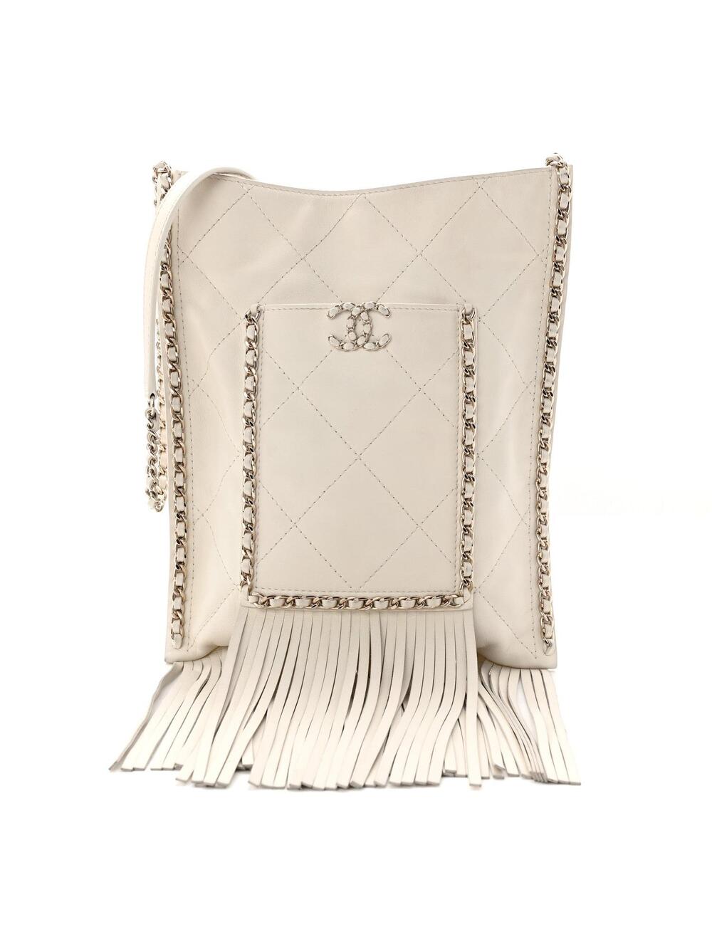 Chanel Calfskin Quilted Fringe Small #295680C39B